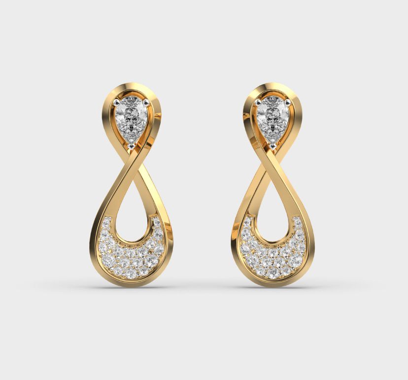 Divine Infinity Diamond Encrusted Earrings