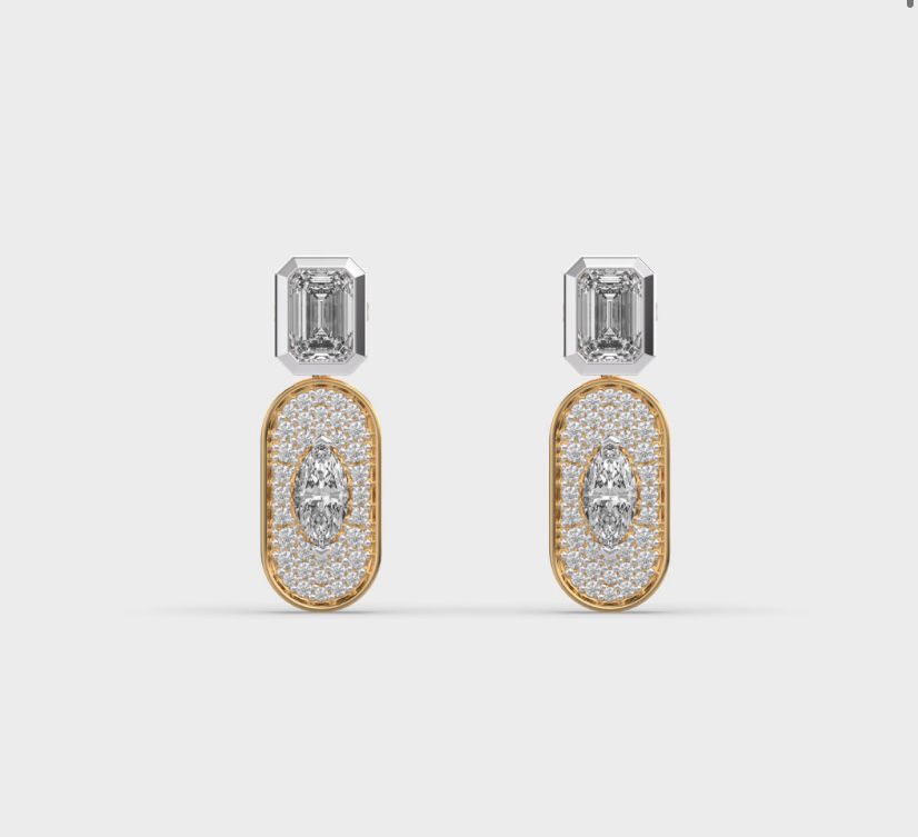 Tuscan Glam Diamond Encrusted Earrings