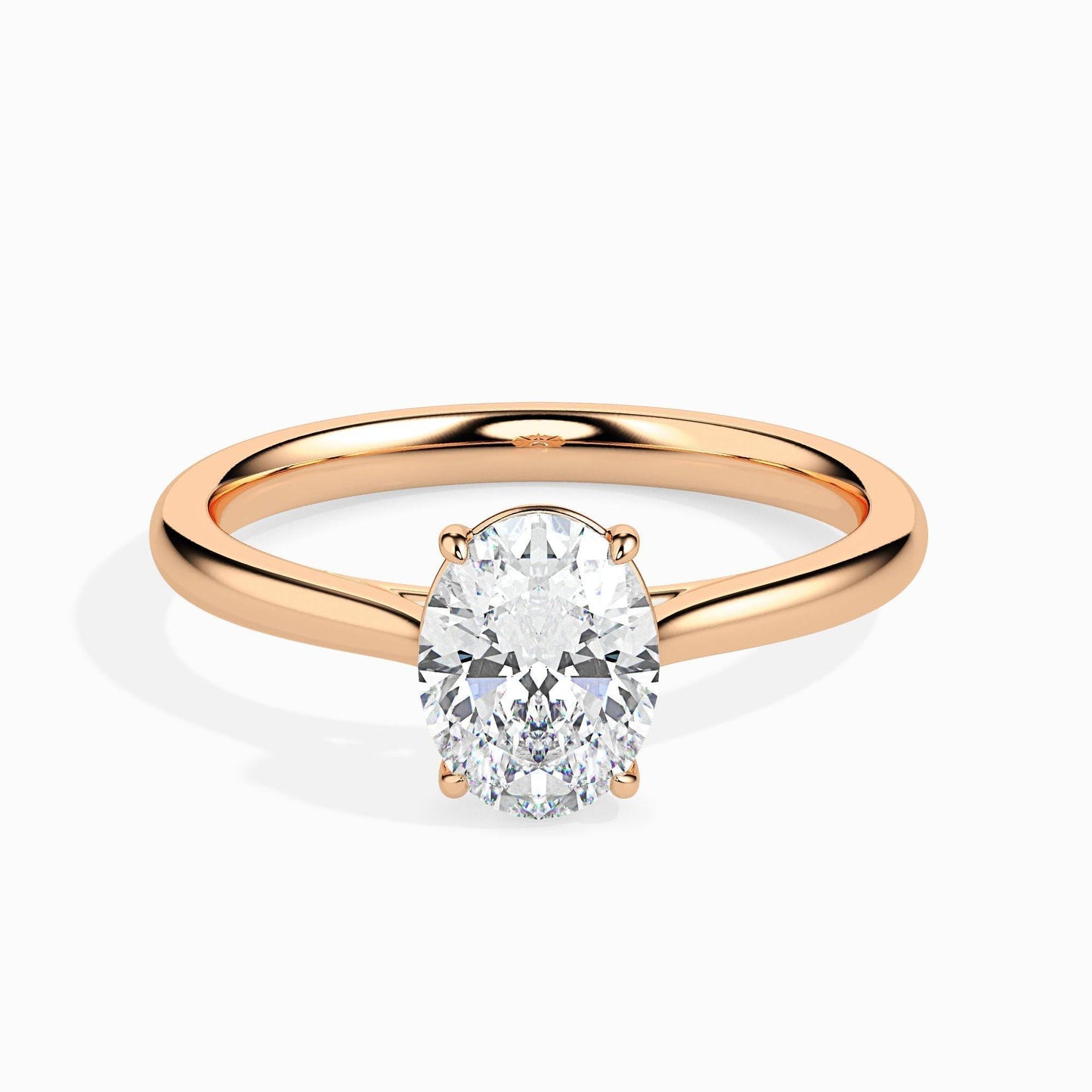 70 Pointer Oval Lab Diamond Evelyn Solitaire Ring