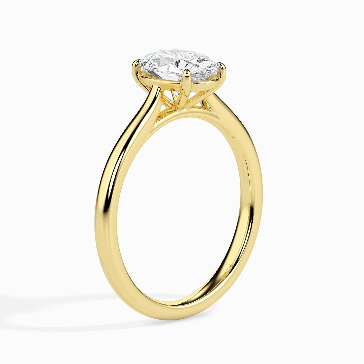 70 Pointer Oval Lab Diamond Evelyn Solitaire Ring