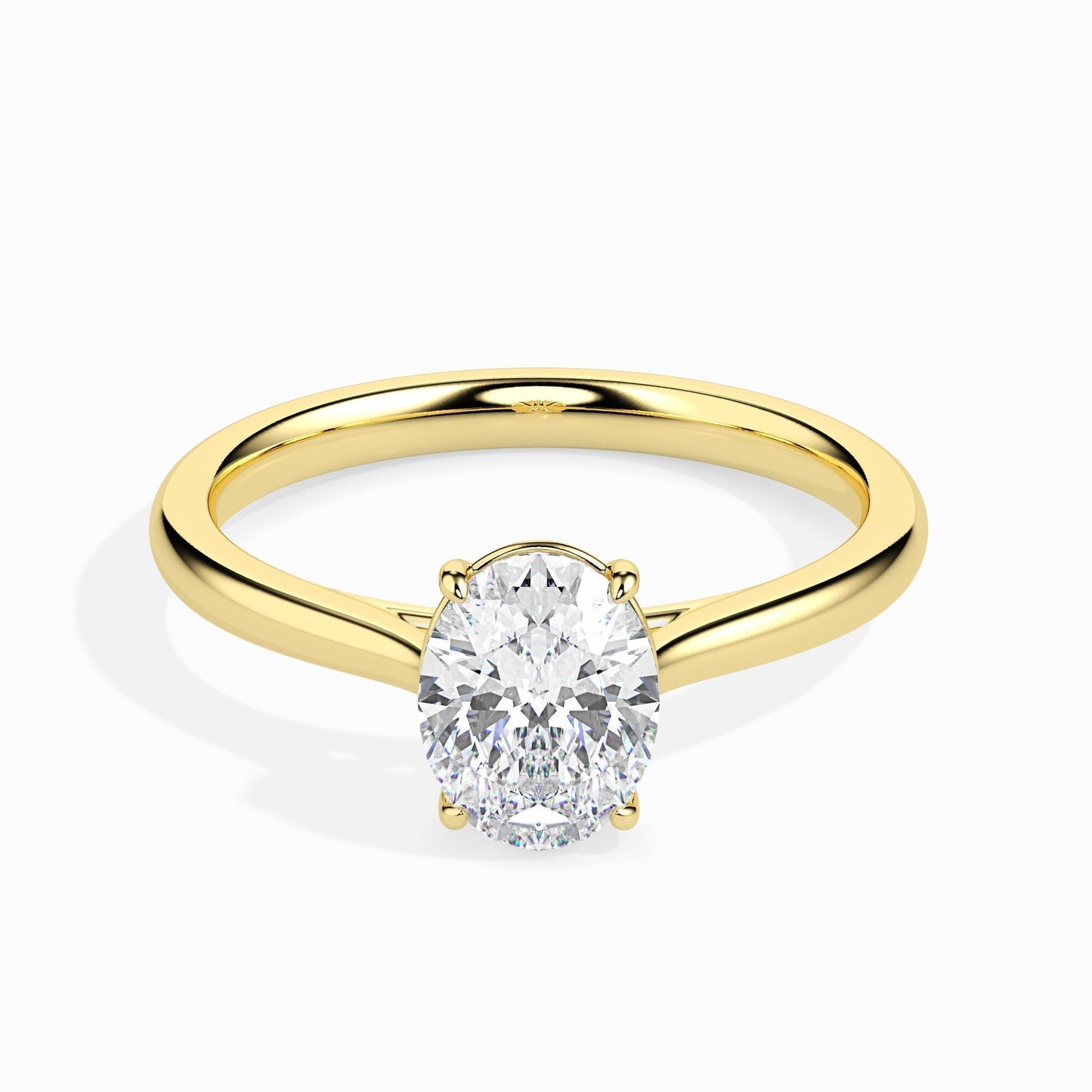 70 Pointer Oval Lab Diamond Evelyn Solitaire Ring
