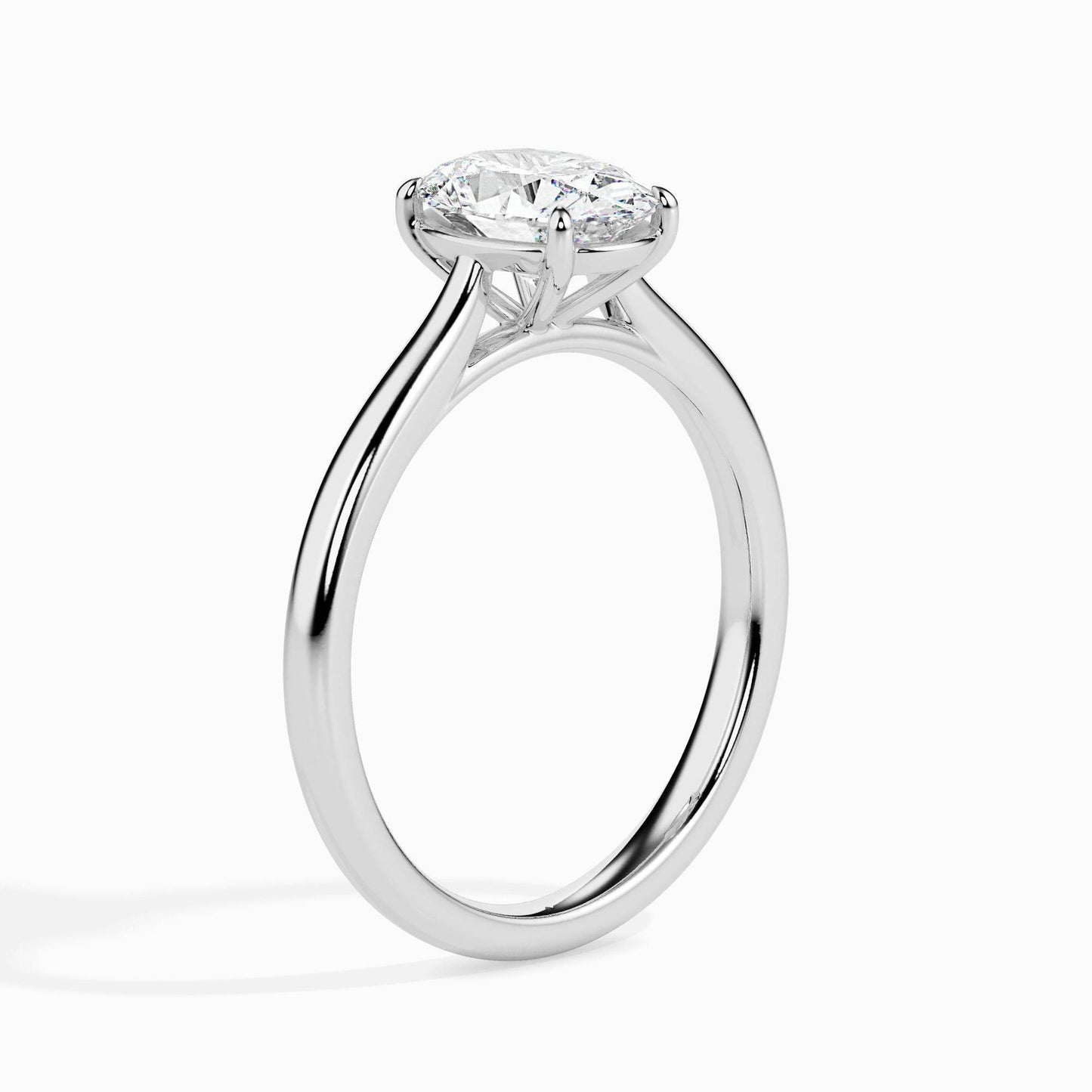 70 Pointer Oval Lab Diamond Evelyn Solitaire Ring