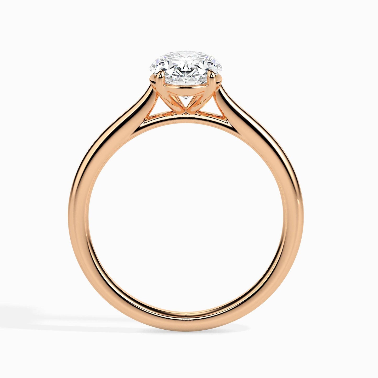 70 Pointer Oval Lab Diamond Evelyn Solitaire Ring