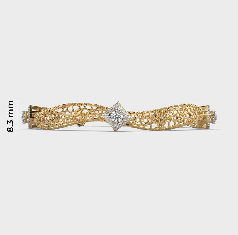Shimmering Kangana Round Diamond Bangle