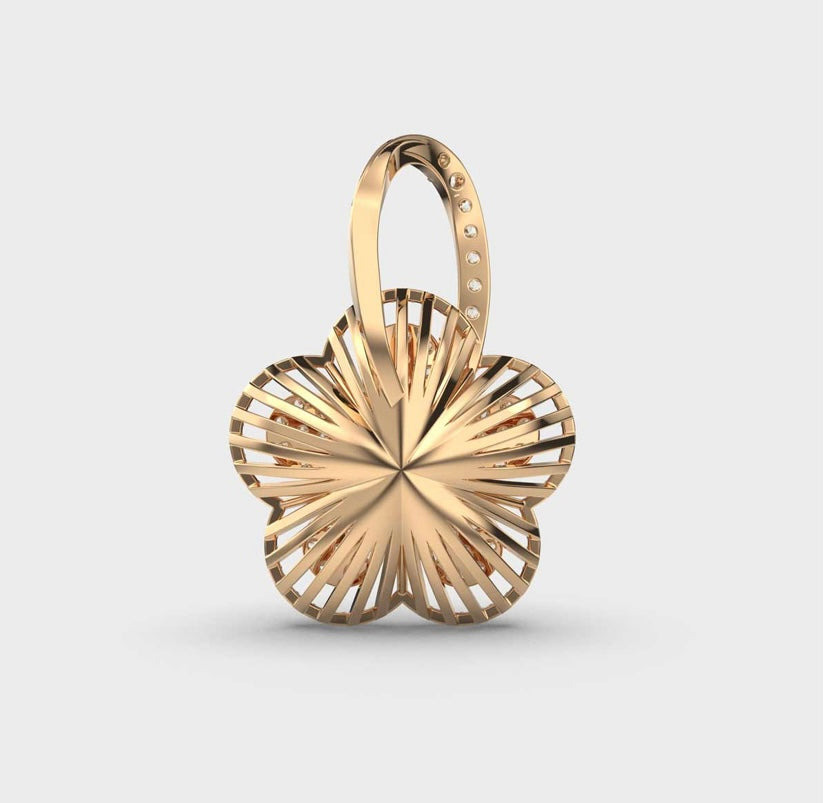 Intricate Flora Diamond Encrusted Pendant Without Chain