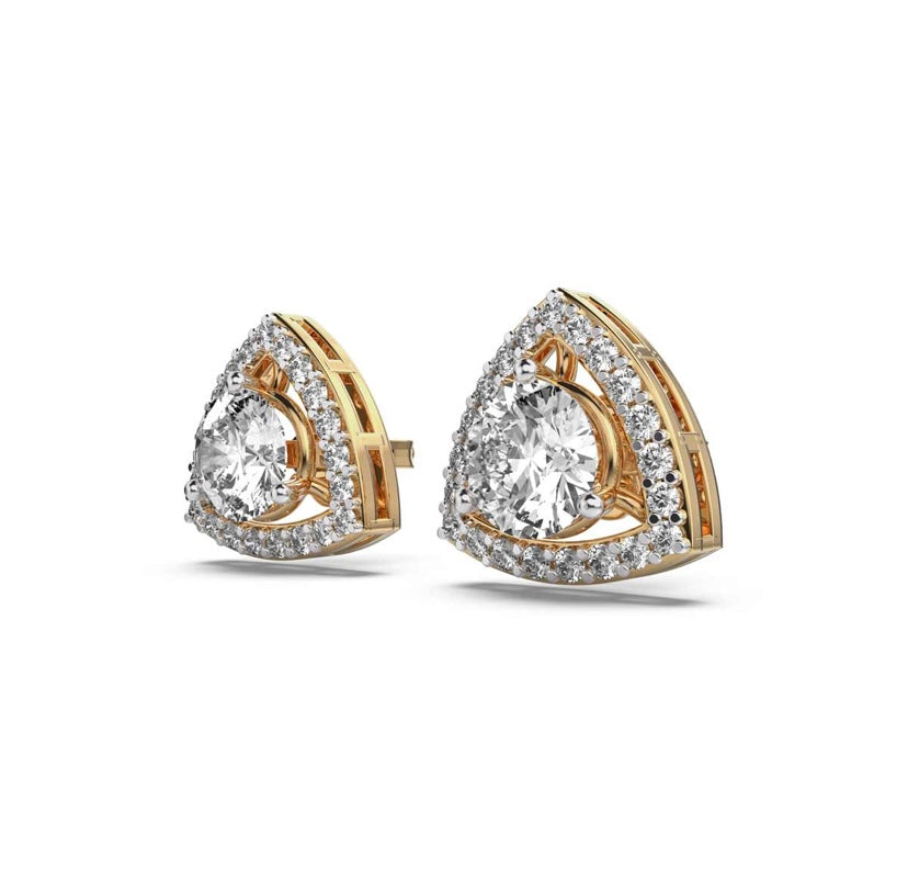 1.2 Carat Solitaire with Prism Halo Studs
