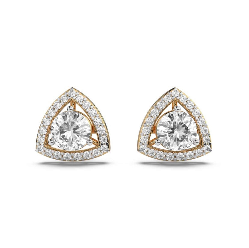 1.2 Carat Solitaire with Prism Halo Studs