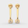 Dropping Glamour Padma Cut Diamond Earrings