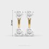Dropping Glamour Padma Cut Diamond Earrings