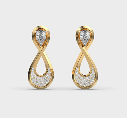 Divine Infinity Diamond Encrusted Earrings