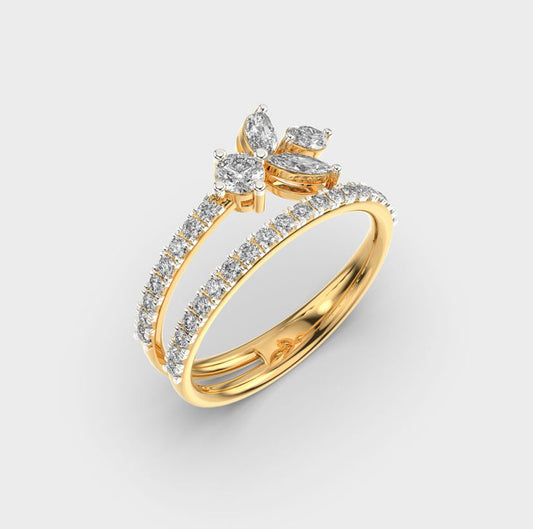 Celestial Nova Diamond Cocktail Ring