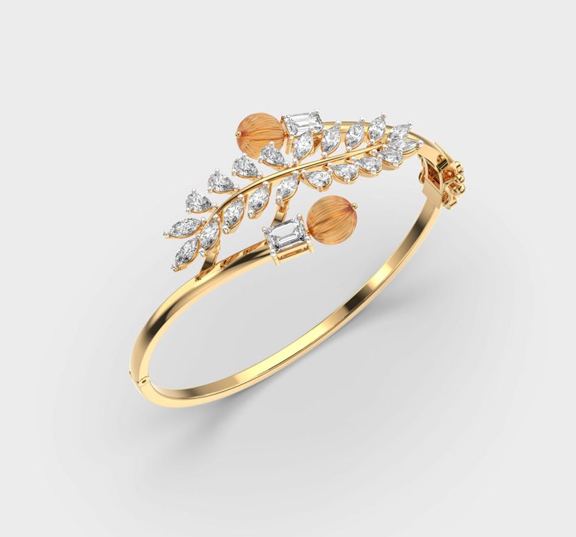 Nephra Fern Bejewelled Diamond Bracele