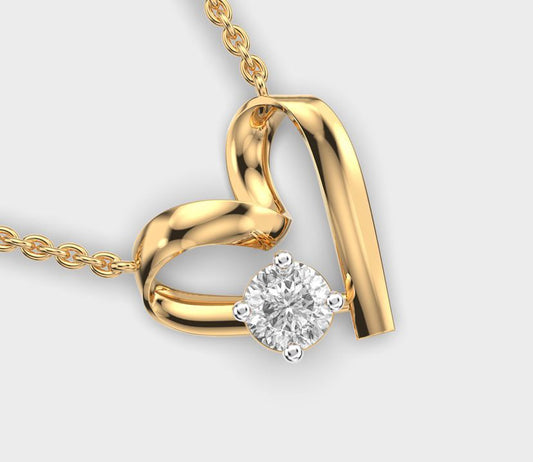 Hearts of Bliss Padma Cut Diamond Pendant with Chain