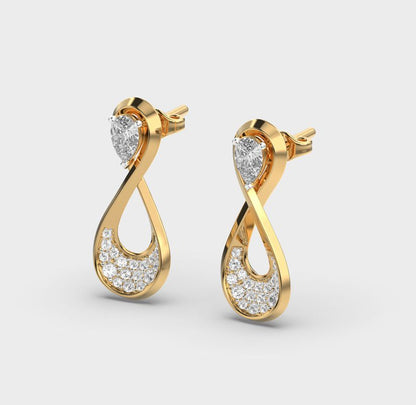 Divine Infinity Diamond Encrusted Earrings