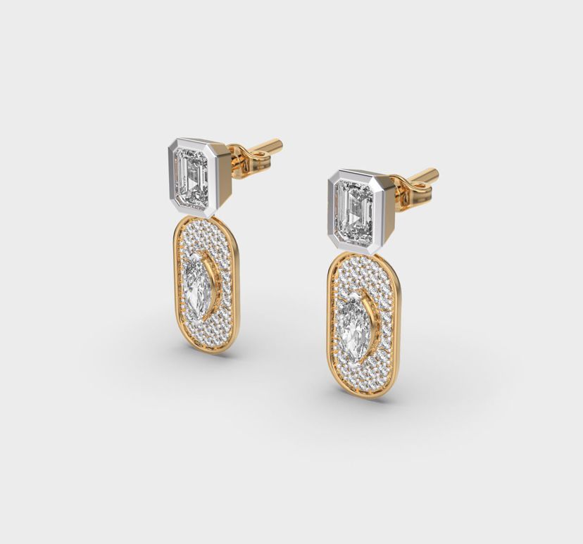 Tuscan Glam Diamond Encrusted Earrings