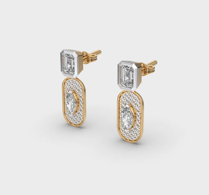 Tuscan Glam Diamond Encrusted Earrings