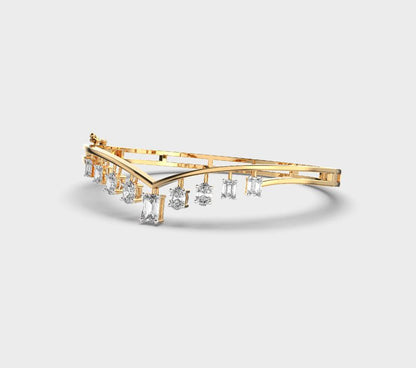 Sleek Circlet Circle Diamond Bracelet