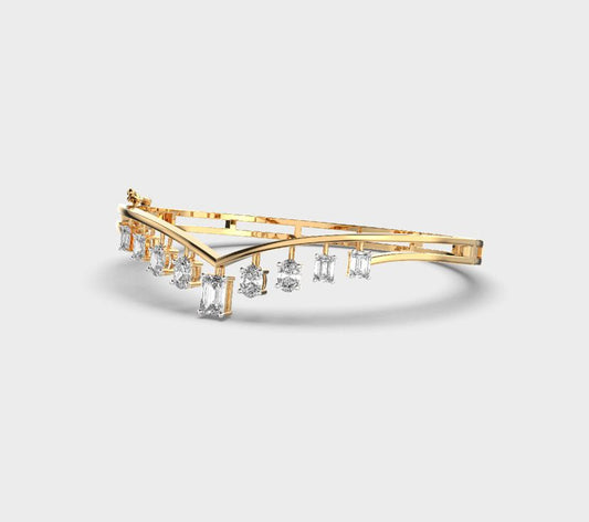 Sleek Circlet Circle Diamond Bracelet