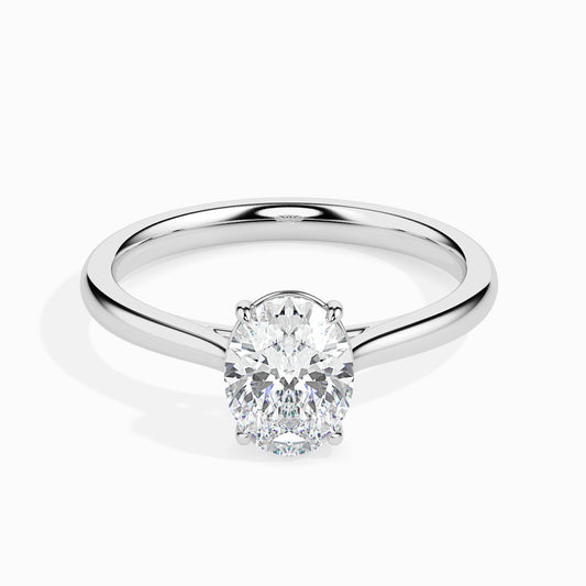 70 Pointer Oval Lab Diamond Evelyn Solitaire Ring