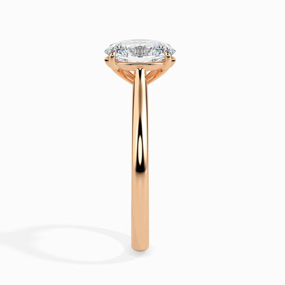 70 Pointer Oval Lab Diamond Evelyn Solitaire Ring