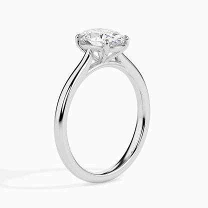 70 Pointer Oval Lab Diamond Evelyn Solitaire Ring