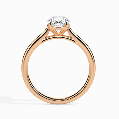 70 Pointer Oval Lab Diamond Evelyn Solitaire Ring