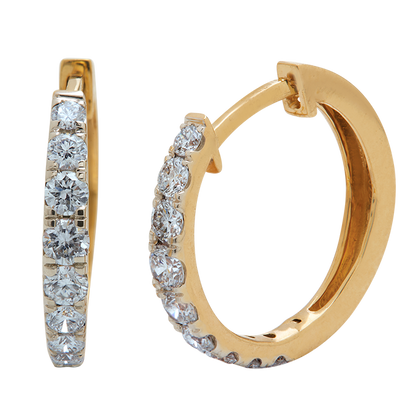 Aukera - 18K Gold Studded Hoops