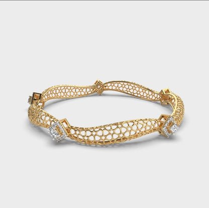 Shimmering Kangana Round Diamond Bangle