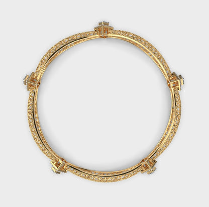 Shimmering Kangana Round Diamond Bangle