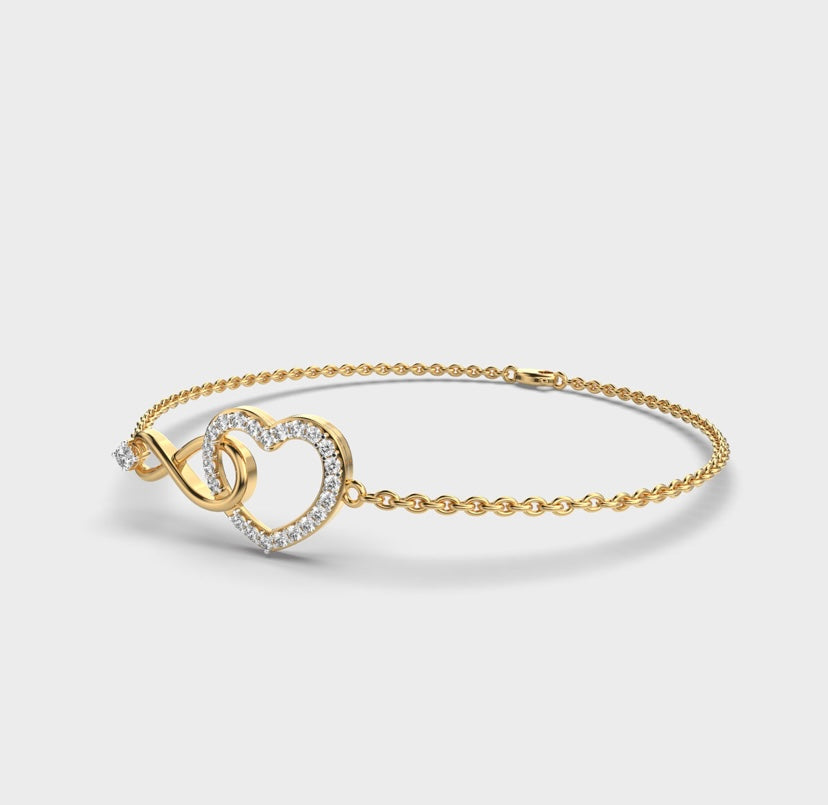 Eternal Love Chain Bracelet with Diamond