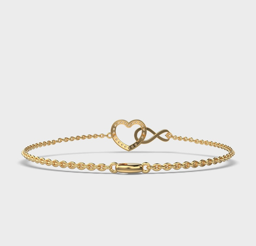Eternal Love Chain Bracelet with Diamond