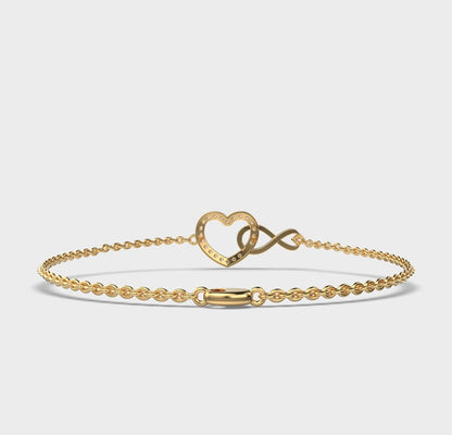 Eternal Love Chain Bracelet with Diamond