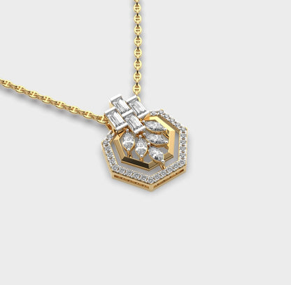 Hexagonal Marquise Pendant