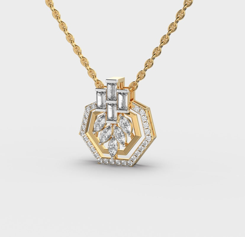 Hexagonal Marquise Pendant