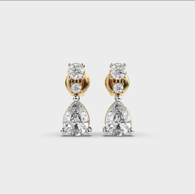 Inverted Tulip Diamond Earrings
