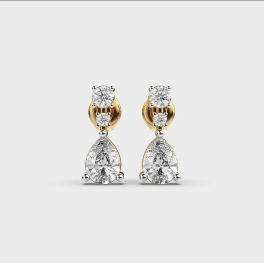 Inverted Tulip Diamond Earrings