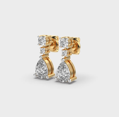 Inverted Tulip Diamond Earrings