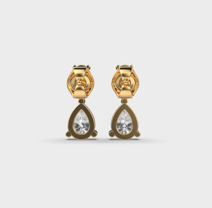 Inverted Tulip Diamond Earrings