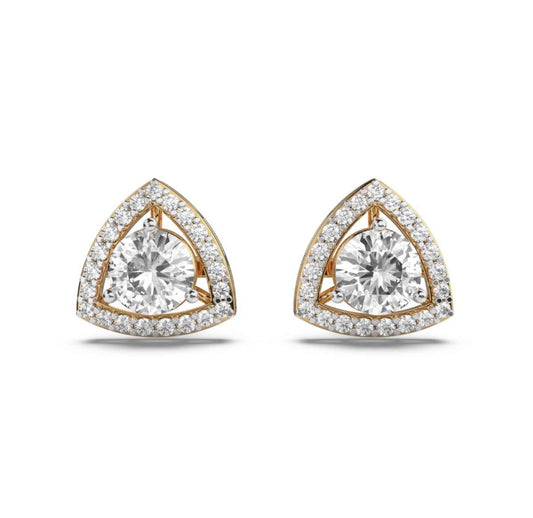 1.2 Carat Solitaire with Prism Halo Studs