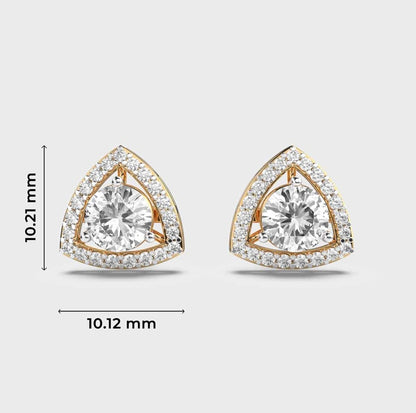 1.2 Carat Solitaire with Prism Halo Studs
