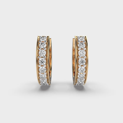 Pure Elegance Diamond Ear Piercing Hoops