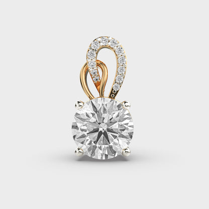 2 Carat Shimmering Solitaire Pendant (Without Chain)