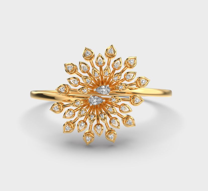 Vibrant Sunflower Diamond Accented Bracelet