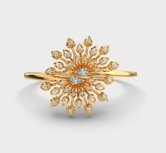 Vibrant Sunflower Diamond Accented Bracelet