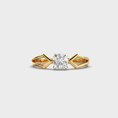 Zenith Arc Solitaire Diamond Ring