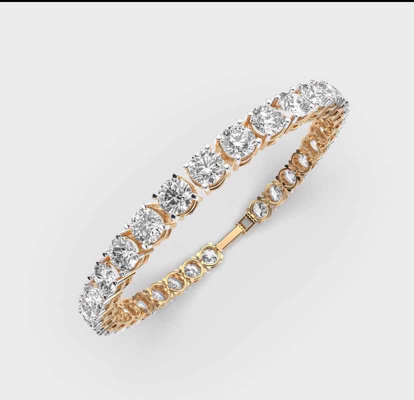 Minimal Solitaire Tennis Bracelet for Women