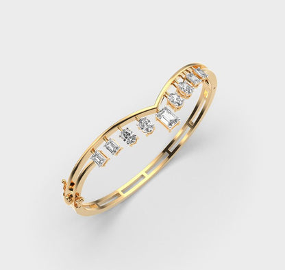 Sleek Circlet Circle Diamond Bracelet