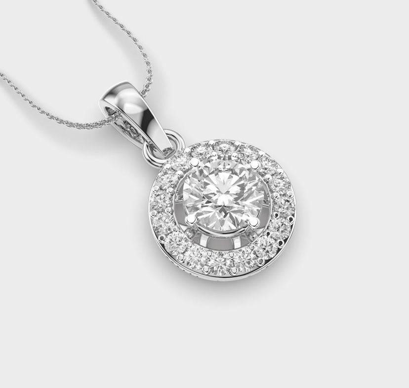 Sun With Halo Diamond Pendant without Chain