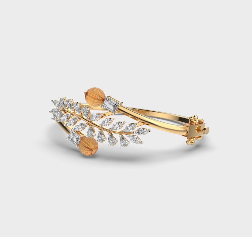 Nephra Fern Bejewelled Diamond Bracele