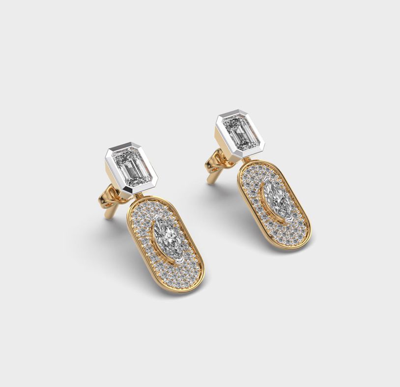 Tuscan Glam Diamond Encrusted Earrings